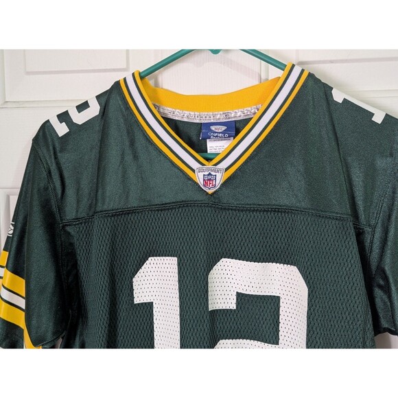 Official NFL Reebok Green Bay Packers Jersey Youth Large Aaron Rodgers 12 Logo - Picture 2 of 10